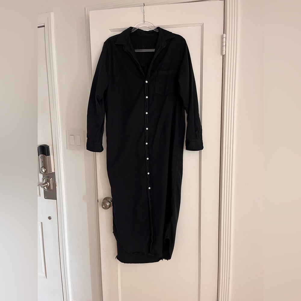 Frank & Eileen Black Long Sleeve Shirt Dress